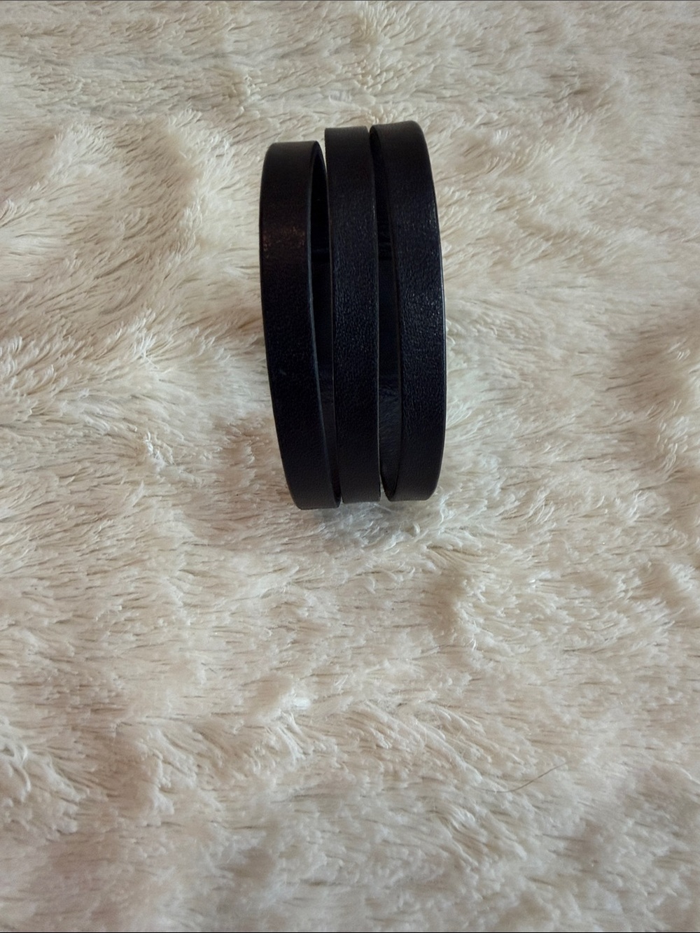 Coach Black Leather Snap Cuff Bracelet with Gold Hardware - Picture 5 of 6